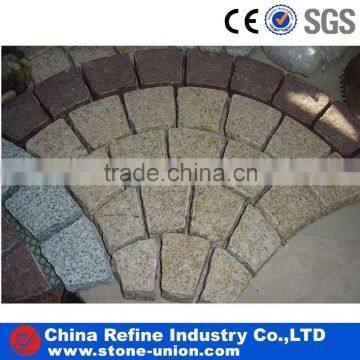 Outdoor patio flooring fan pattern paver