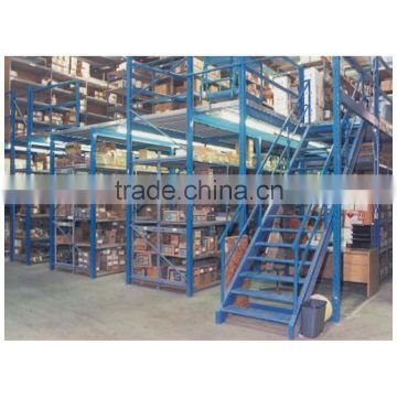 Steel mezzanine racking floor system