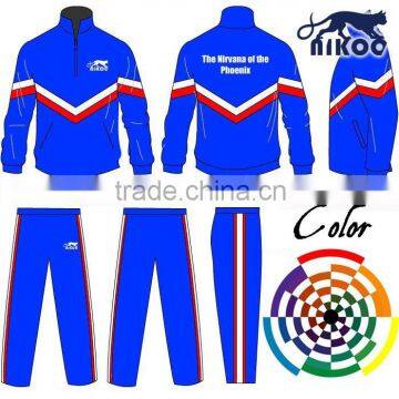 2015 new design custom track suit blue