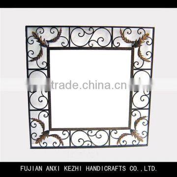 wrought iron bathroom square mirror