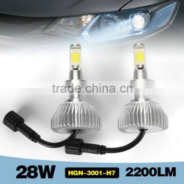 Smart 28W 2200LM plug and play in high power led headlight bulb h7