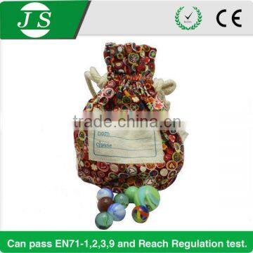 low price new glass marbles in cotton bag from factory