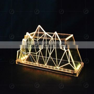 Fashion high end custom acrylic bar table,with colorful light for different colors