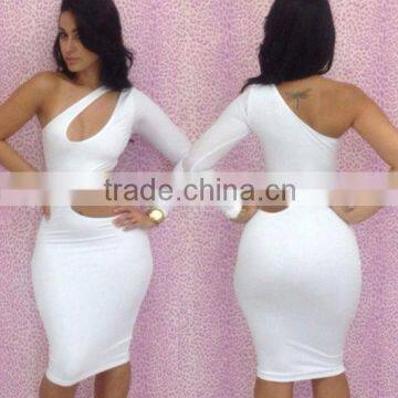 wholesale ladies one-shoulder sexy club dresses