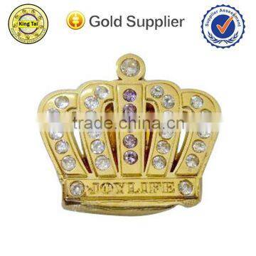 manufacture promotional custom Gold plated badge with metal