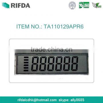 TN transflective 6 digit lcd 7 segment display