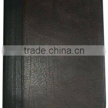3 Ring Binder Leather a4 Hardcover File Plastic Zip Mens Leather Portfolio Folder photo-2