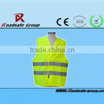 high visibility yellow warning vest