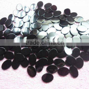 Agate 13*18 top and bottom flat cabochon black agate