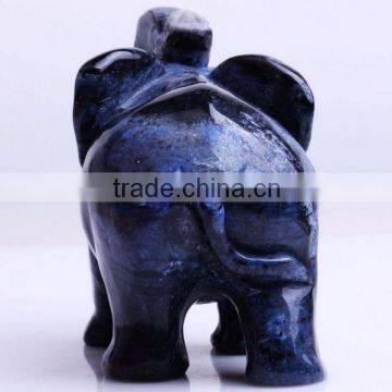 Hot seller sodalite elephant carving gemstone elephant