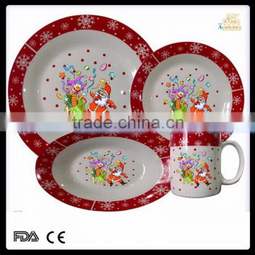 16 pcs christmas stoneware dinner set