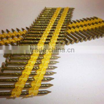 21-Degree Screw Shank Plastic Strip Nail