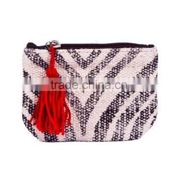 Cotton Printed Stonewash Small Money Pouch