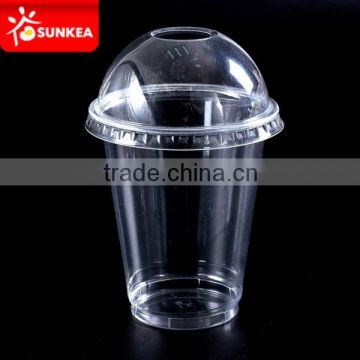 Clear plastic cup 350 ml with dome lid