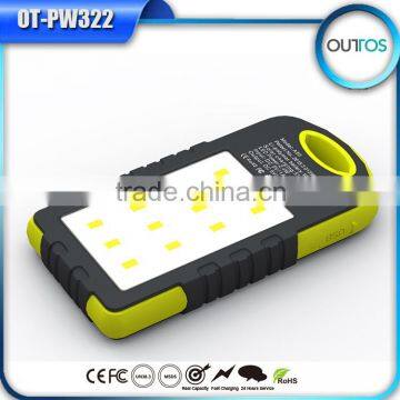 Wholesale Cheap Solar Cellphone Charger 5000mah Waterproof Powerbank photo-4