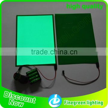 green/red/blue/ white color EL backlight el A4 size el backlight with 8 AA battery pack