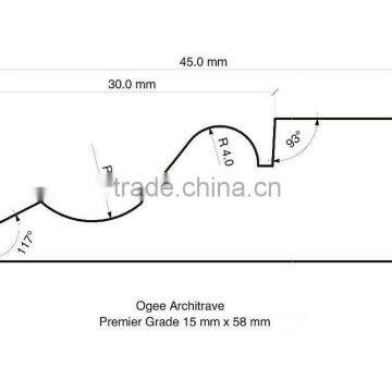 Premier grade ogee architrave moulding