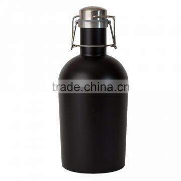 black painted Stainless Steel Beer Growler 64 oz ,2L beer bottle