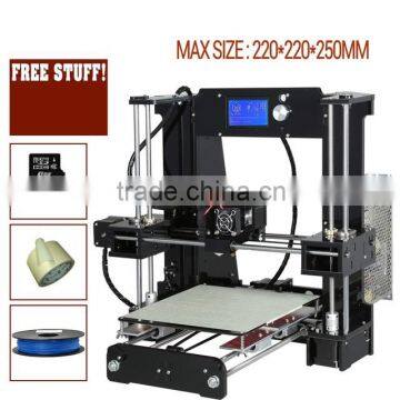 Newest Upgraded Acrylic Frame 3Dprinter big Size 220*220*250mm DIY 3D Printer Kit Reprap Prusa i3 3d printer machine factory