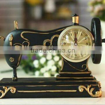 European rural Decorative crafts Sewing machine table clock