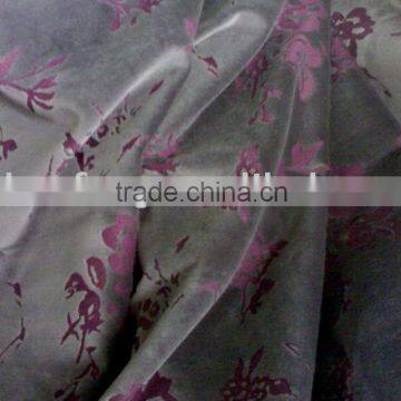 woven twill burnt-out velveteen for decorative fabric