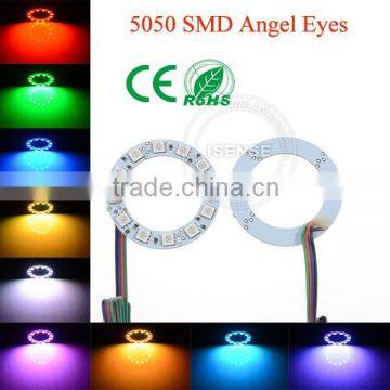 2014 60mm-160mm color changing angle eyes 5050 smd rgb led angel eyes