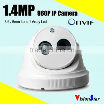 Board 3.6/6mm lens imx238 1.4mp 960p dome ip camera