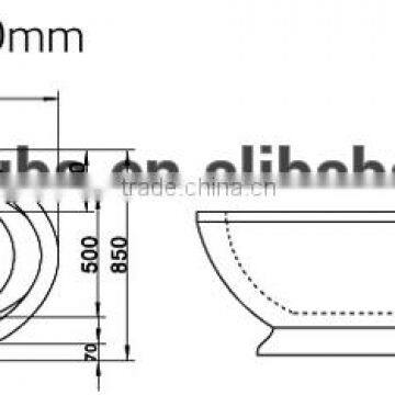 CUPC Bathtub With Slim Overflow,fiberglass Hot Tub,end Drain Bath