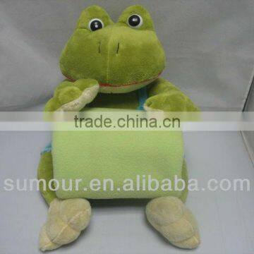 Stuffed soft plush frog Hold a baby blanket& baby's gift