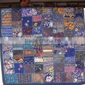 Indian Handmade Vintage Tribal Embrioderies mirrorwork patchwork decorative Tapestries, Wall-Hangings