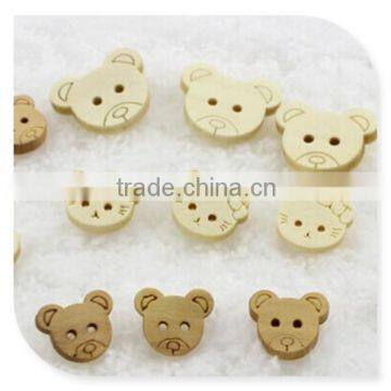 Natural Animal Wooden Button For Garment Decoration