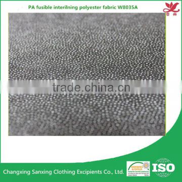 100% polyester fabric PA fusible interfacing professional fusible interlining W8035A