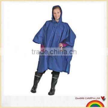 Portable plastic rain poncho