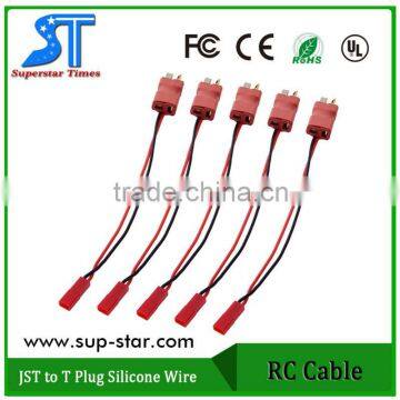 Wholesale Electronic LiPo Battery Connector 150mm JST to T Plug Silicone Wire Connector