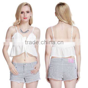 Sexy Women Chiffon Bralette Bralet Crop Summer Top OEM ODM Type Clothing Factory Manufacturer Guangzhou