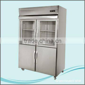 Commercial Kitchen refrigerators up glass down solid door