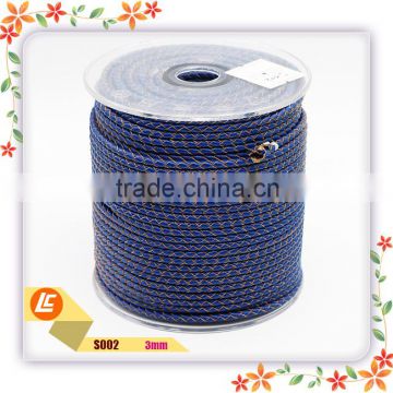 3mm Blue Real Cow Leather String for Wholesale