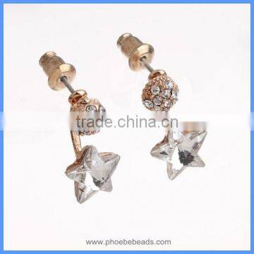 Wholesale New Hot Design Rhinestone Pave Crystal Star Cute Stud Earrings For Girls FSE-002