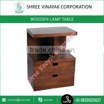 Mesmerizing Design Wooden Lamp Table with Fine Finishing