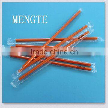 China hard thick film wrapped long plastic printed drinking straw