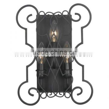 UL CUL Listed Painted Black Vintage Wall Lighting With Three Candle Bulbs W80337