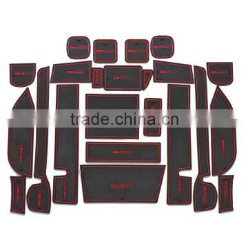 Good quality car interior car gate slot mat for Odyssey 2009-2013 23pcs/set