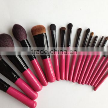 top quality 18pcs short handle cosmetic makeup brush set,professional cosmetics