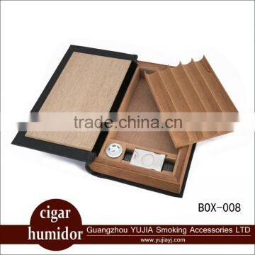 Hot sale Cigar humidor Spanish Cedar wood Cigar Cabinet Humidor Cohiba Portable humidor Leather Cigar case