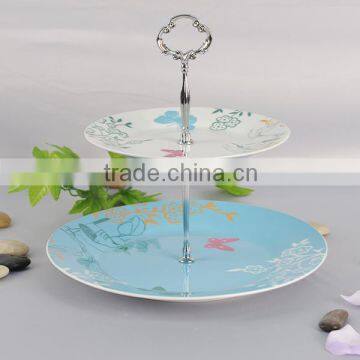 High quality 3 tier ceramic cake plates, white porcelain cake stand, popular for party and wedding