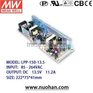 Mean well 150w 13.5v power supply/150W Single Output with PFC Function