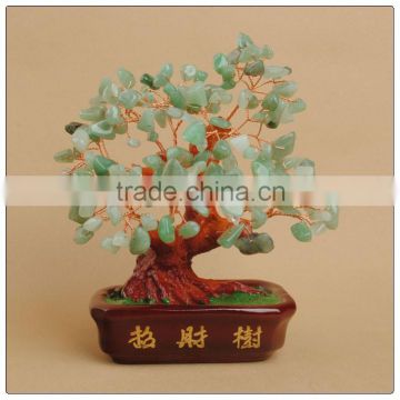 Green Quartz Chinese Money tree , Fengshui tree