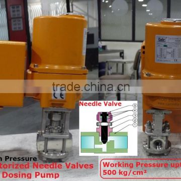 MOTORIZED NEEDLE VALVE FOR PUMP DOSING SYSTEM