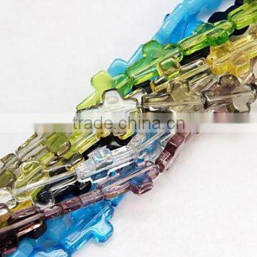 Glass Crystal Cross Beads Strands Wholesale(GLAA-H015-M)