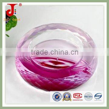 Hot selling Round Crystal Engraved Cigar Ashtray For Home Decoration